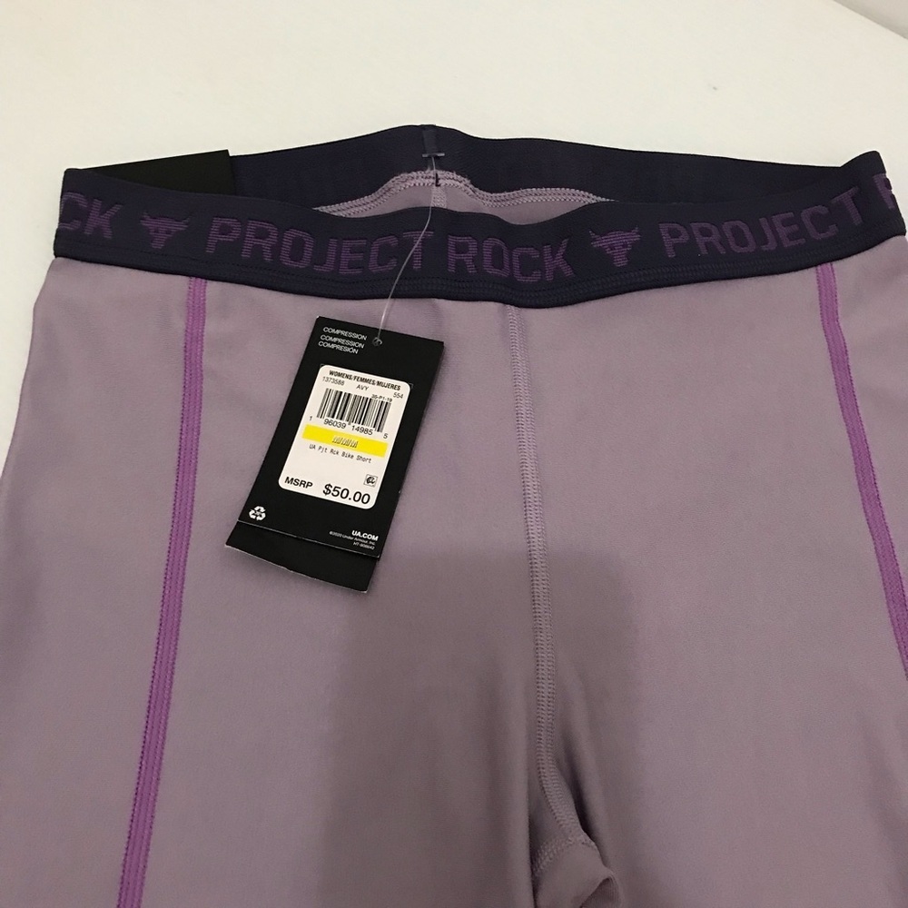 NWT UNDER ARMOUR Project Rock Bike Shorts Size M - Picture 3 of 6